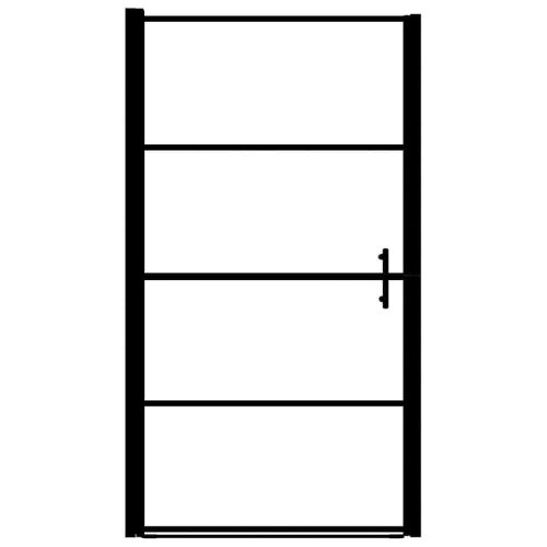 Shower door tempered glass 81×195 cm black 148887 - Shower Door - Main image