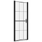 Shower door tempered glass 91×195 cm black 148888 - Shower Door