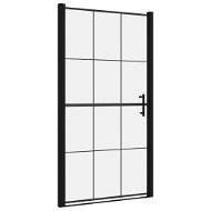 Shower door tempered glass 100×178 cm black 148889 - Shower Door