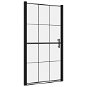 Shower door tempered glass 100×178 cm black 148889 - Shower Door