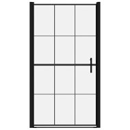 Shower door tempered glass 100×178 cm black 148892 - Shower Door