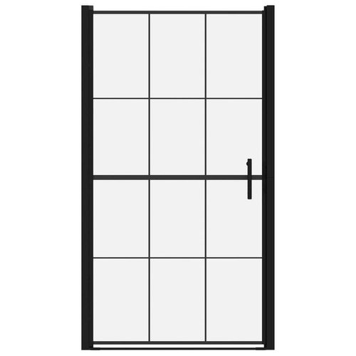 Sprchové dvere tvrdené sklo 100 × 178 cm čierne 148892 - Sprchové dvere - Hlavný obrázok