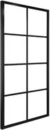 Sliding door aluminium and ESG glass 102,5×205 cm black 288066 - Interior Door