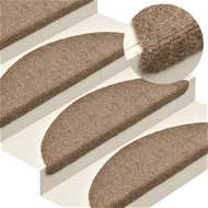 Self-adhesive stair treads 15 pcs cream 65x21x4cm needle-punched 322355 - Stair Treads