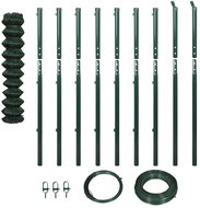 Wire mesh with posts 1,97 × 15 m green 142419 - Metal Fence