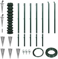 Wire mesh with anchoring 1,97 × 15 m green 142421 - Metal Fence