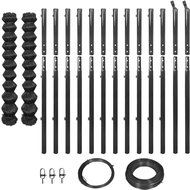 Wire mesh with posts and accessories 1,97 × 25 m grey 142444 - Metal Fence
