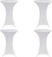Cocktail table cover O 60 cm white stretch 4 pcs 279068 - Table Cover
