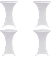 Cocktail table cover O 70 cm white stretch 4 pcs 279069 - Table Cover