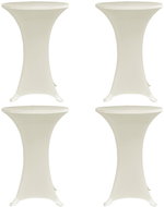 Cocktail table covers O 70 cm cream stretch 4 pcs 279075 - Table Cover