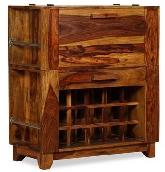 Bar Cabinet made of Solid Sheesham Wood, 85x40x95cm 243948 - Cabinet - Main image
