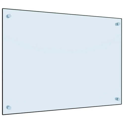 Kitchen panel white 70×50 cm tempered glass - Kitchen Backsplash - Main image