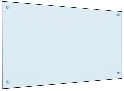 Kitchen panel white 90×50 cm tempered glass - Kitchen Backsplash - Main image
