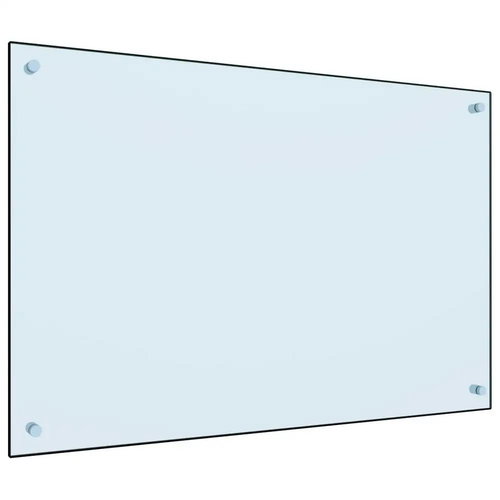 Kitchen panel white 90×60 cm tempered glass - Kitchen Backsplash - Main image