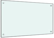 Kitchen panel white 120×60 cm tempered glass - Kitchen Backsplash