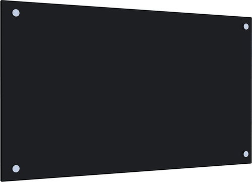 Kitchen panel black 120×60 cm tempered glass - Kitchen Backsplash - Main image