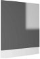 Panel na umývačku sivý vysoký lesk 59,5×3×67 cm drevotrieska 802569 - Panel na umývačku