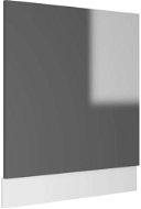 Dishwasher panel grey high gloss 59,5×3×67 cm chipboard 802569 - Dishwasher Panel