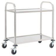 2patrový kuchyňský vozík 107×55×90 cm nerezová ocel - Servírovací stolek