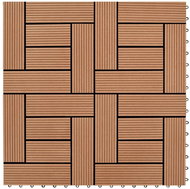 22 pcs terrace tiles 30×30 cm 2 m2 WPC brown 277798 - WPC Tiles