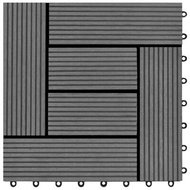 22 pcs terrace tiles 30×30 cm 2 m2 WPC grey 277799 - WPC Tiles