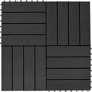 22 pcs terrace tiles 30×30 cm 2 m2 WPC black 277800 - WPC Tiles