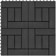 22 pcs terrace tiles 30×30 cm 2 m2 WPC black 277803 - WPC Tiles