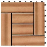 22 pcs terrace tiles 30×30 cm 2 m2 WPC teak 277804 - WPC Tiles