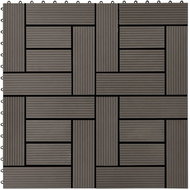 22 pcs terrace tiles 30×30 cm 2 m2 WPC dark brown 277805 - WPC Tiles