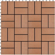 22 pcs terrace tiles 30×30 cm 2 m2 WPC brown 277806 - WPC Tiles