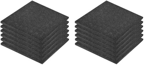 Anti-fall tiles 12 pcs rubber 50×50×3 cm black 276273 - WPC Tiles - Main image