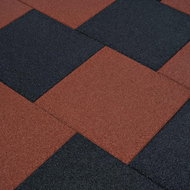 Anti-fall tiles 18 pcs rubber 50×50×3 cm black 276274 - WPC Tiles