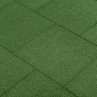 Anti-fall tiles 12 pcs rubber 50×50×3 cm green 3053180 - WPC Tiles