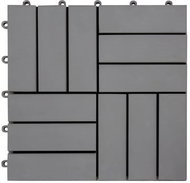 Terrace tiles 30 pcs grey 30×30 cm solid acacia wood 3054433 - WPC Tiles