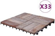 Terrace tiles 33 pcs 30×30 cm solid recycled wood 3055177 - WPC Tiles