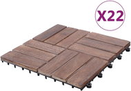 Terrace tiles 22 pcs 30×30 cm solid recycled wood 3055178 - WPC Tiles