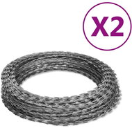 NATO Razor wire 2 pcs galvanized steel 100 m 3057512 - Barbed Wire