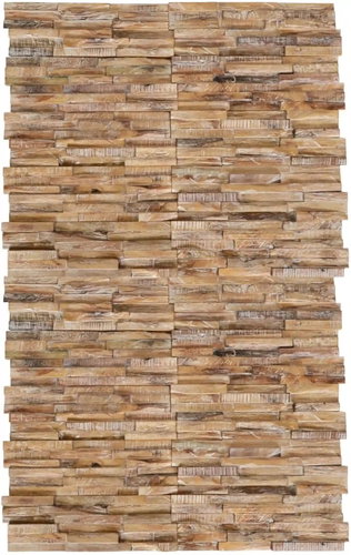 3D wall panels 20 pcs solid teak 2 m2 279066 - Lining Panel - Main image