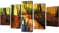 Set of paintings, print on canvas, forest, 200×100 cm 241579 - Painting