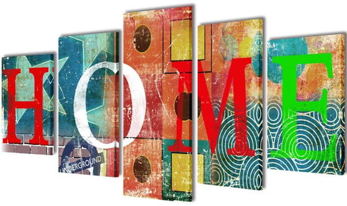 Set of paintings, print on canvas, Home colour, 200×100 cm 241591 - Painting - Main image