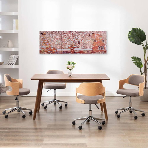 Set of wall paintings on canvas Tree yellow 120×40 cm 289257 - Painting - Main image