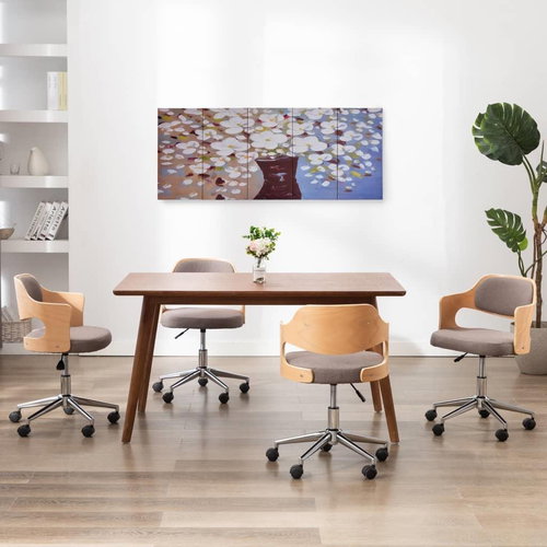 Set of wall paintings on canvas Flowers in a vase 150×60 cm 289267 - Painting - Main image