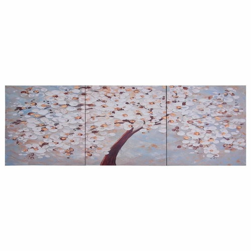 Set of wall paintings on canvas Flowering tree 120×40 cm 289269 - Painting - Main image