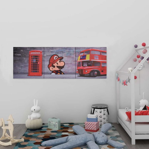 Set of wall paintings on canvas London colour 120×40 cm 289272 - Painting - Main image