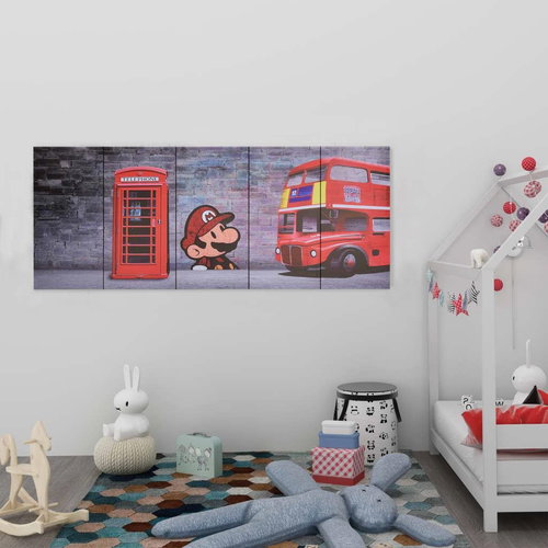 Set of wall paintings on canvas London colour 150×60 cm 289273 - Painting - Main image