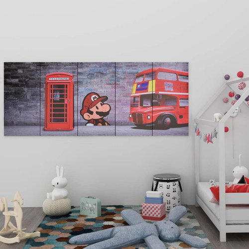 Set of wall paintings on canvas London colour 200×80 cm 289274 - Painting - Main image