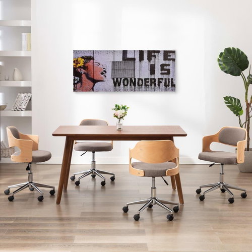 Set of wall paintings on canvas Wonderful colourful 150×60 cm 289279 - Painting - Main image