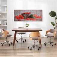 Set of wall paintings on canvas Paprika colourful 200×80 cm 289286 - Painting