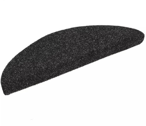 Self-adhesive stair treads 15 pcs needle punched 54x16x4 cm black - Stair Treads - Main image