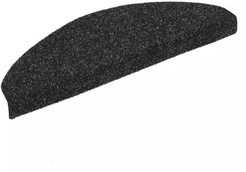 Self-adhesive stair treads 15 pcs needle punched 65x21x4 cm black - Stair Treads - Main image